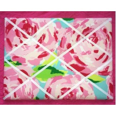 Sale! New Memo board made with Lilly Pulitzer Hotty Pink First Impression fabric   352404510797